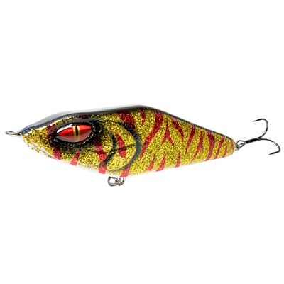 Daiwa Lazy Jerk 15,5cm 85g Blodhulken jerkbait för gäddfiske med aggressiv, oregelbunden simrörelse.