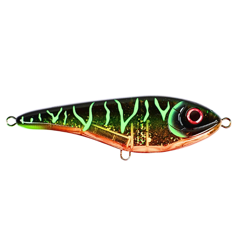 Buster Jerk Original 15 cm Sinking i Gäddfemman-färgen Hulken visad från sidan.