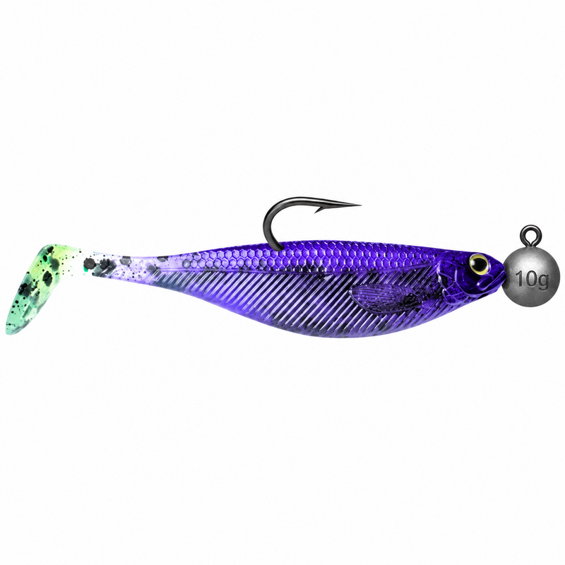 Westin ShadTeez 9cm Antikhandlarn Junebug Custom färdigriggad med 10g jiggskalle och 4/0 jiggkrok