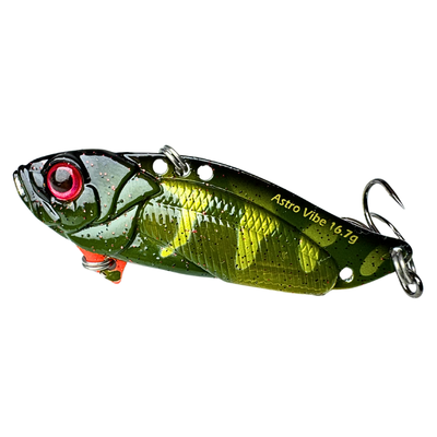 Astro Vibe UV 5,5 cm 17 g Green Pumpkin – bladebait med naturlig Green Pumpkin-färg, UV-beläggning och rasselkammare för abborre, gös och gädda.