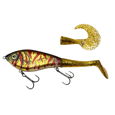 Westin Swim Tail 12cm 68g Sinking Blod Hulken tailbete för gäddfiske med pulserande svans och realistisk gång