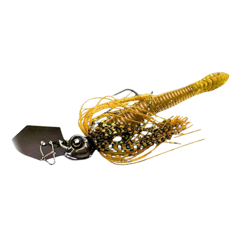 Upplev Custom Blade Jig Bud Tail 24g – Green Pumpkin blade jig för gädda, gös och stor abborre