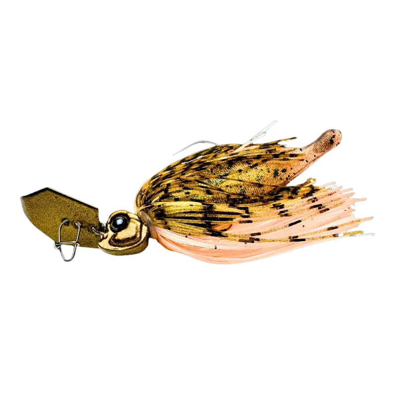 Upplev Custom Blade Jig Leech 22g – Golden Craw chatterbait för predatorfiske efter gädda, gös och abborre