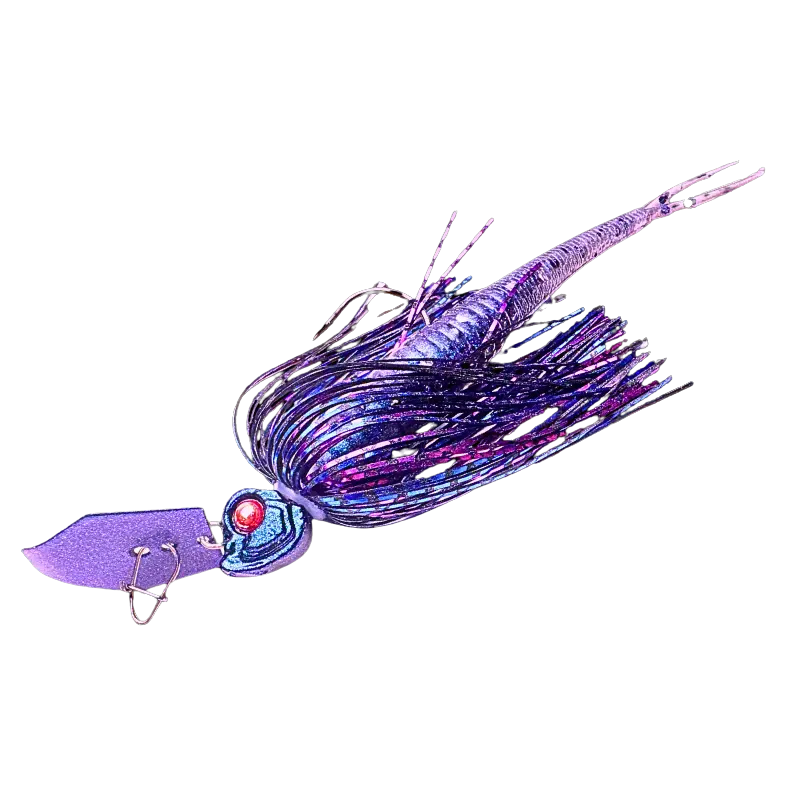 Upplev Custom Blade Jig Twinpin 22g – Purple Dream chatterbait för predatorfiske efter gädda, gös och abborre